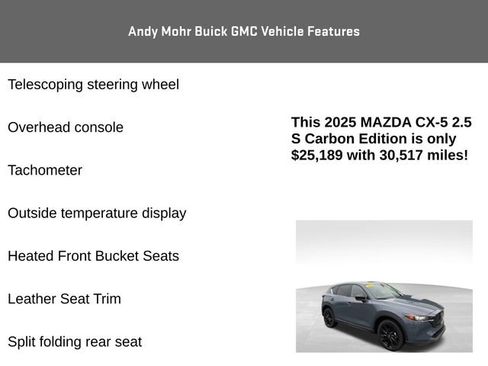 Used 2025 MAZDA CX-5 Carbon Edition image 16