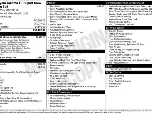 Used 2025 Toyota Tacoma TRD Sport w/ TRD Sport Premium Package image 2