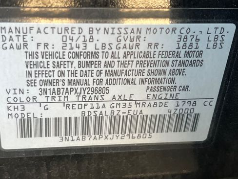 Used 2018 Nissan Sentra S FWD image 34