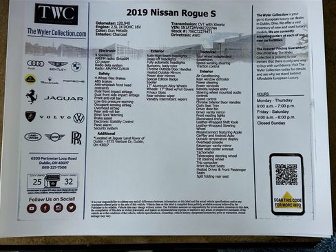 Used 2019 Nissan Rogue S w/ Special Edition Package AWD/4WD image 43