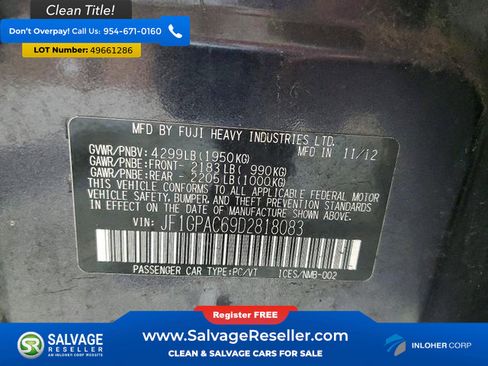 Used 2013 Subaru Impreza 2.0i Premium w/ Popular Pkg 1 image 16