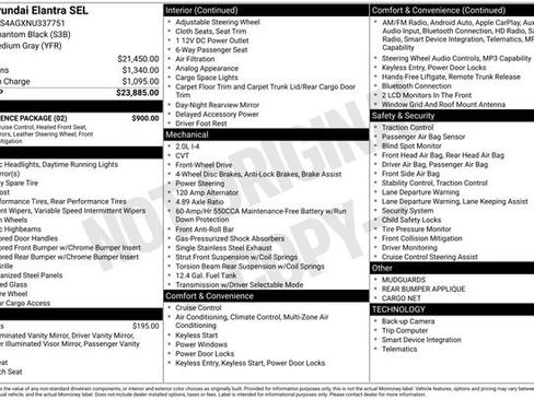 Used 2022 Hyundai Elantra SEL w/ Convenience Package FWD image 6