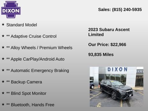 Used 2023 Subaru Ascent Limited AWD/4WD image 4