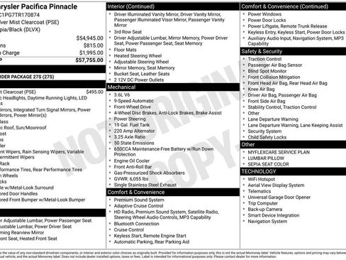 New 2026 Chrysler Pacifica Pinnacle image 6