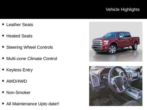 Used 2015 Ford F150 Platinum w/ Equipment Group 701A Luxury image 11