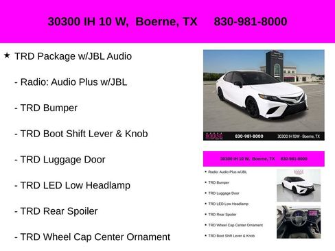 Used 2023 Toyota Camry TRD w/ TRD Package w/JBL Audio FWD image 10