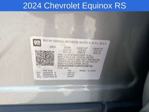 Used 2024 Chevrolet Equinox RS w/ RS Leather Package AWD/4WD image 31