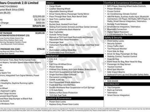 Used 2016 Subaru Crosstrek 2.0i Limited image 6