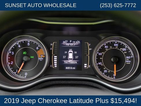 Used 2019 Jeep Cherokee Latitude Plus image 53