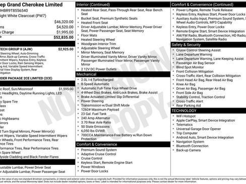 New 2026 Jeep Grand Cherokee Limited w/ Luxury Tech Group II AWD/4WD image 37