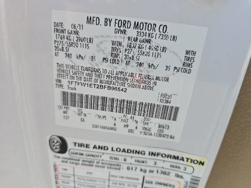 Used 2011 Ford F150 Lariat w/ Lariat Plus Pkg image 55