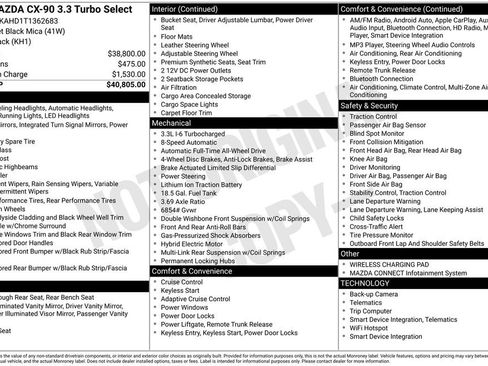 New 2026 MAZDA CX-90 3.3 Turbo w/ Select Package AWD/4WD image 6