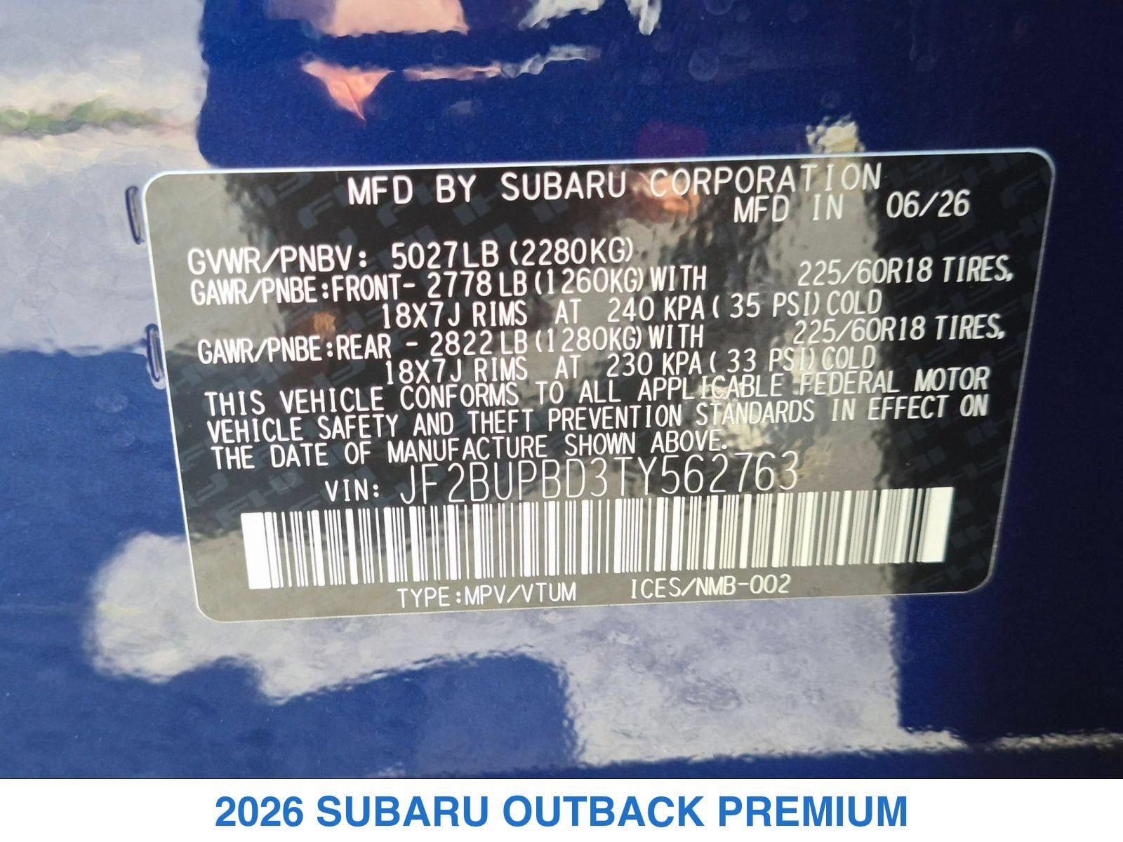 New 2026 Subaru Outback Premium AWD/4WD image 32