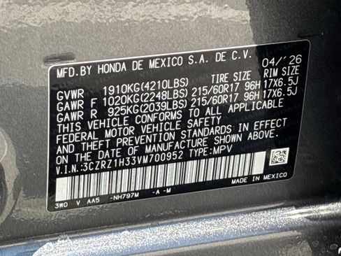 Certified 2027 Honda HR-V LX image 37