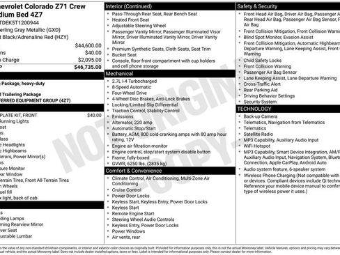 Used 2026 Chevrolet Colorado Z71 AWD/4WD image 40