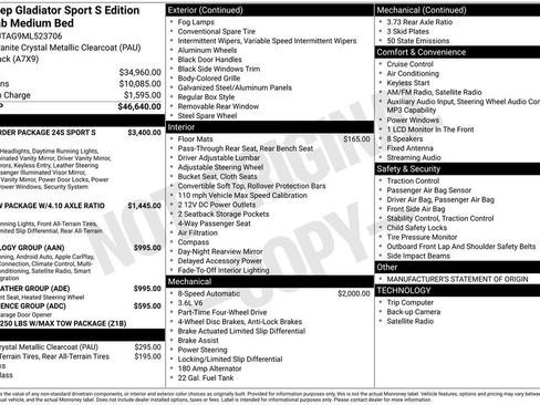 Used 2021 Jeep Gladiator Sport image 1