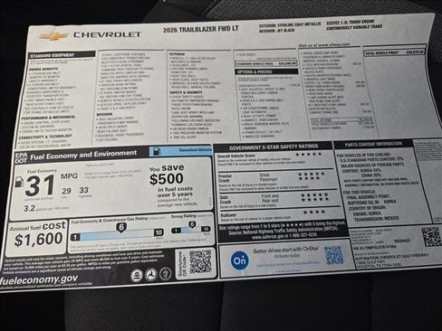 New 2026 Chevrolet TrailBlazer LT w/ Convenience Package FWD image 13