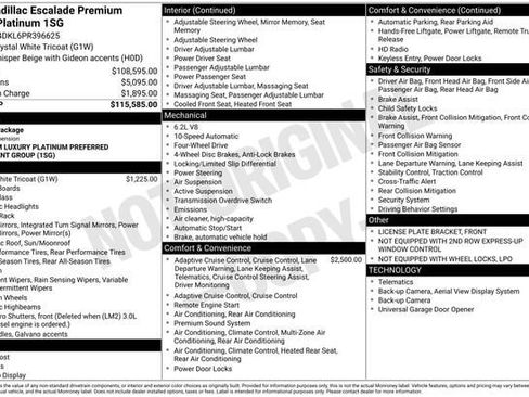Certified 2023 Cadillac Escalade Premium Luxury Platinum AWD/4WD image 47