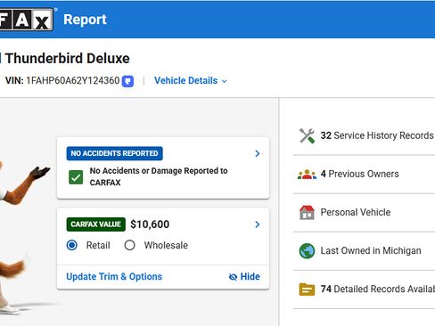 Used 2002 Ford Thunderbird RWD image 2