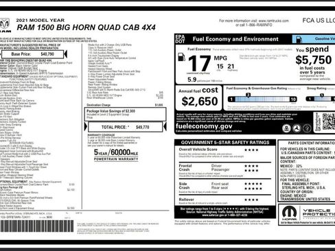 Used 2021 RAM 1500 Big Horn AWD/4WD image 2