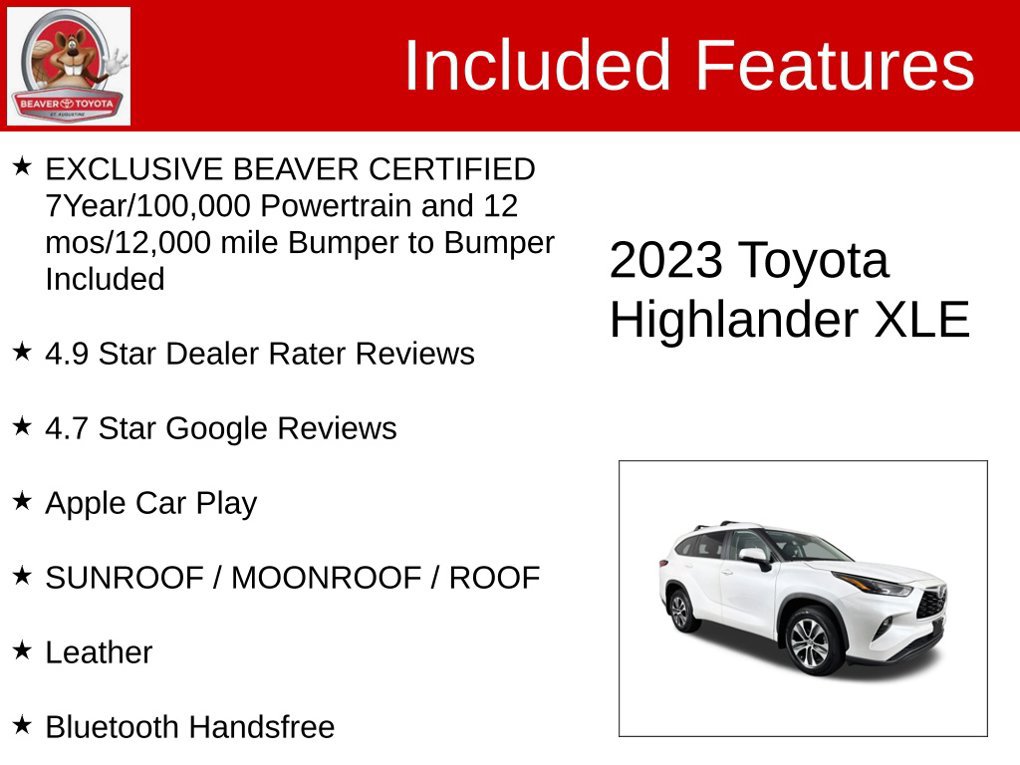 Used 2023 Toyota Highlander XLE AWD/4WD image 4