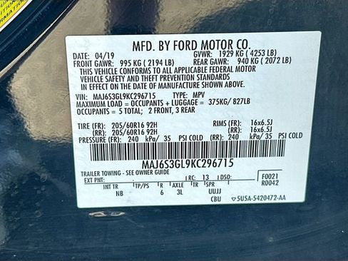 Used 2019 Ford EcoSport SE w/ SE Convenience Package AWD/4WD image 33