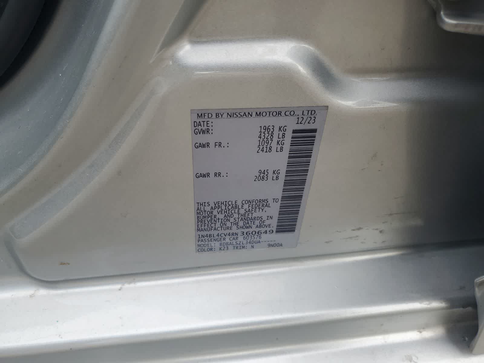 Used 2024 Nissan Altima 2.5 SR FWD image 27