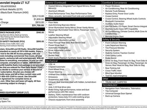 Used 2014 Chevrolet Impala LT w/ Convenience Package FWD image 12