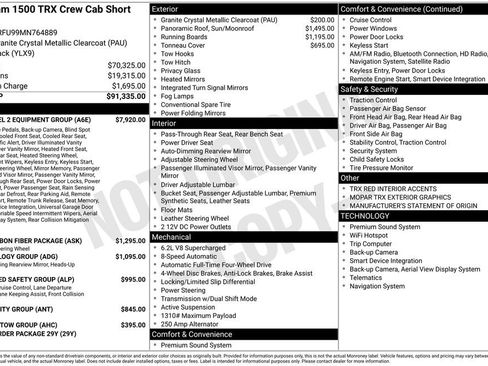 Used 2021 RAM 1500 TRX w/ TRX Level 2 Equipment Group AWD/4WD image 6
