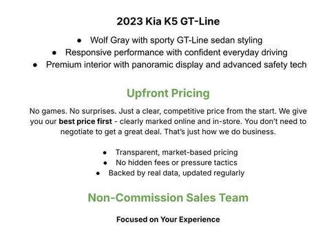 Used 2023 Kia K5 GT-Line w/ GT-Line Premium Package AWD/4WD image 3