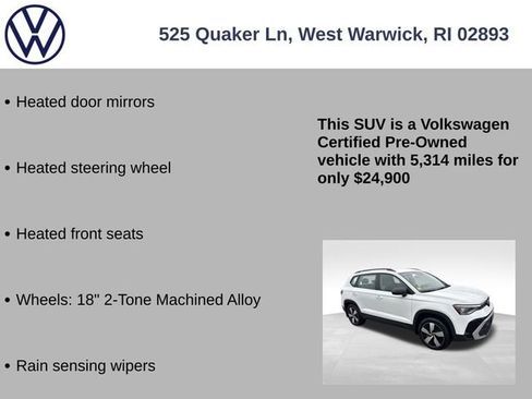 Certified 2025 Volkswagen Taos S image 13