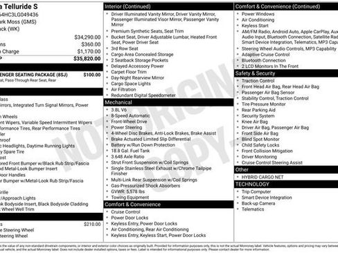 Used 2020 Kia Telluride S w/ S 8 Passenger Seating Package image 32