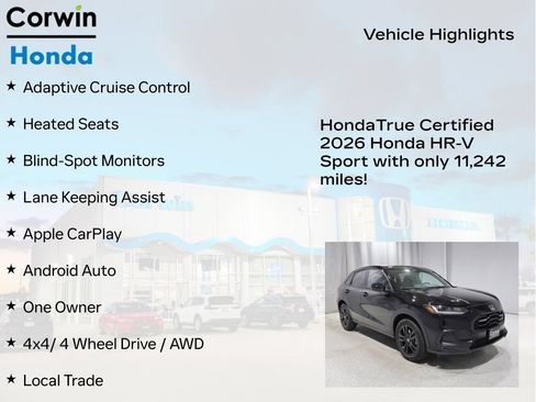 Used 2026 Honda HR-V Sport image 9