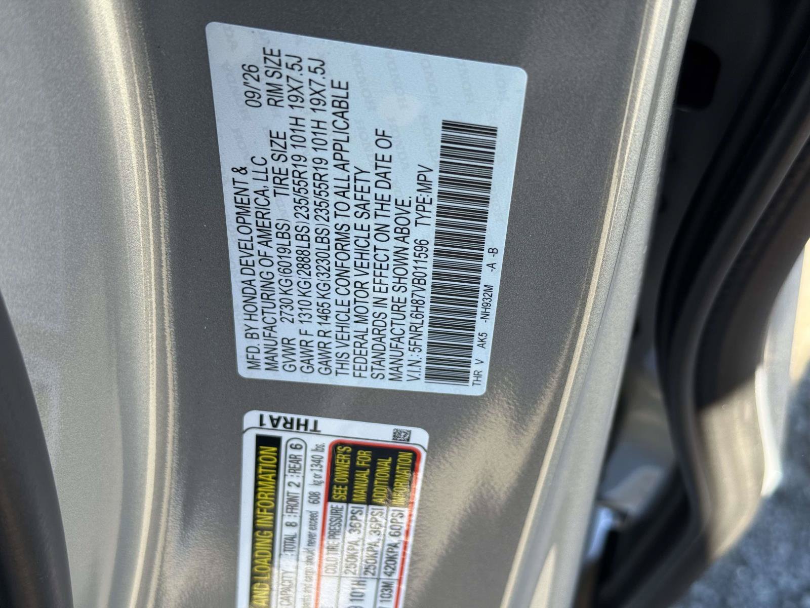New 2027 Honda Odyssey Touring image 21