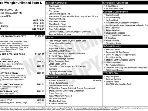 Used 2021 Jeep Wrangler Unlimited Sport AWD/4WD image 3