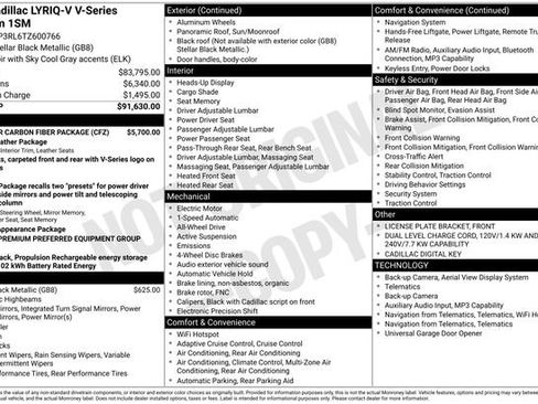 New 2026 Cadillac Lyriq V w/ Exterior Carbon Fiber Package image 3