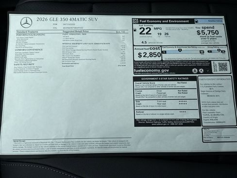 New 2026 Mercedes-Benz GLE 350 4MATIC image 34