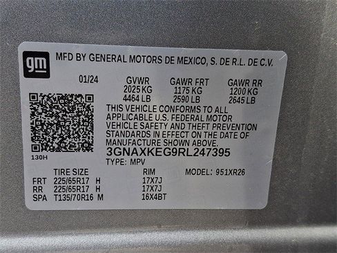 Certified 2024 Chevrolet Equinox LT w/ LPO, Floor Liner Package image 26