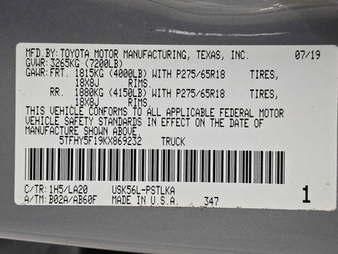 Used 2019 Toyota Tundra Limited w/ Limited Premium Package AWD/4WD image 32