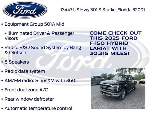 Certified 2025 Ford F150 Lariat w/ Equipment Group 501A Mid AWD/4WD image 21