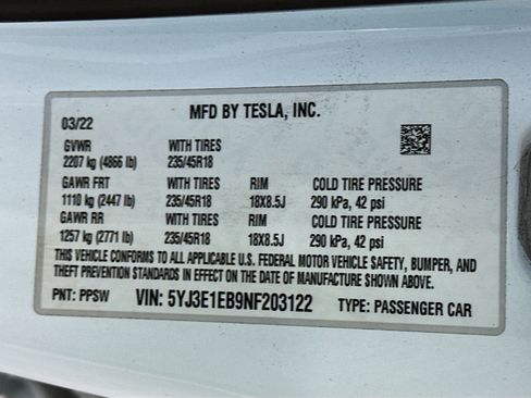 Used 2022 Tesla Model 3 Long Range image 12