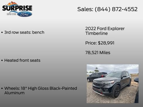 Used 2022 Ford Explorer Timberline AWD/4WD image 13