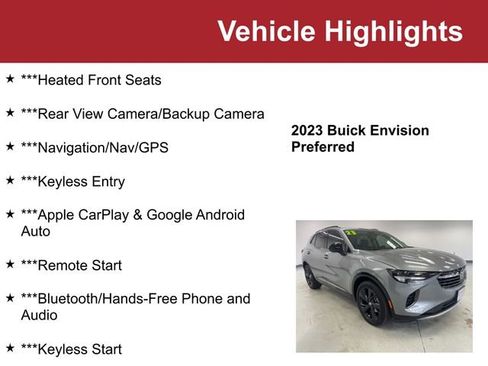 Used 2023 Buick Envision Preferred w/ Sport Touring Package image 2