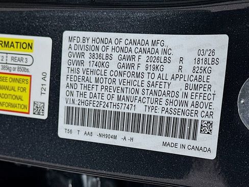 New 2026 Honda Civic LX image 22