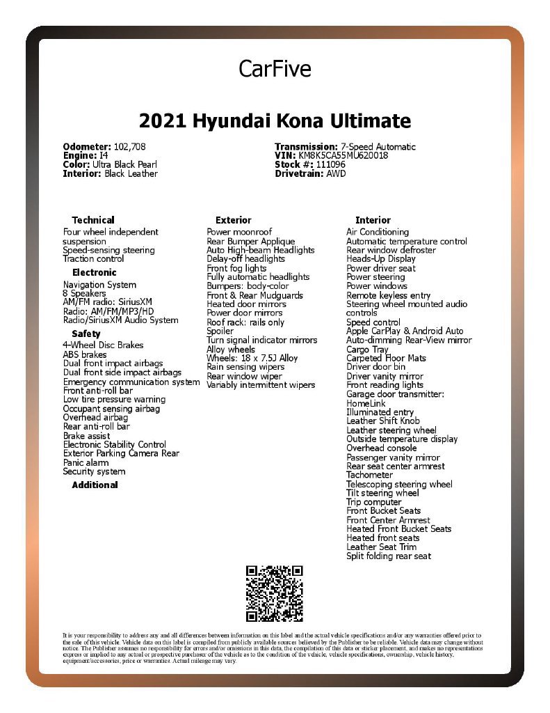 Used 2021 Hyundai Kona Ultimate AWD/4WD image 30