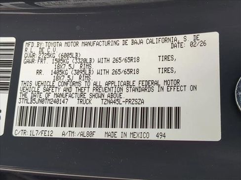 New 2026 Toyota Tacoma TRD Sport image 30