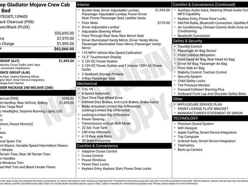 New 2026 Jeep Gladiator Mojave w/ Safety Group AWD/4WD image 7