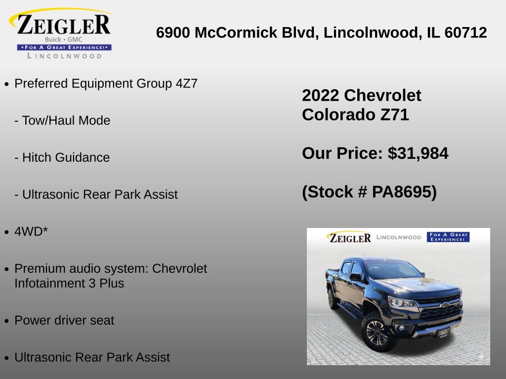 Certified 2022 Chevrolet Colorado Z71 AWD/4WD image 6