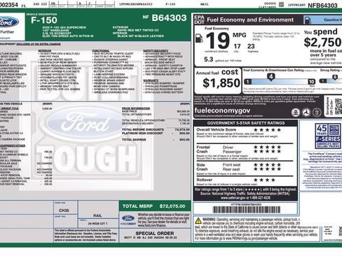 Used 2022 Ford F150 Platinum w/ Equipment Group 701A High AWD/4WD image 4