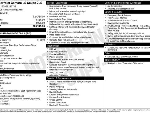 Used 2014 Chevrolet Camaro LS image 34